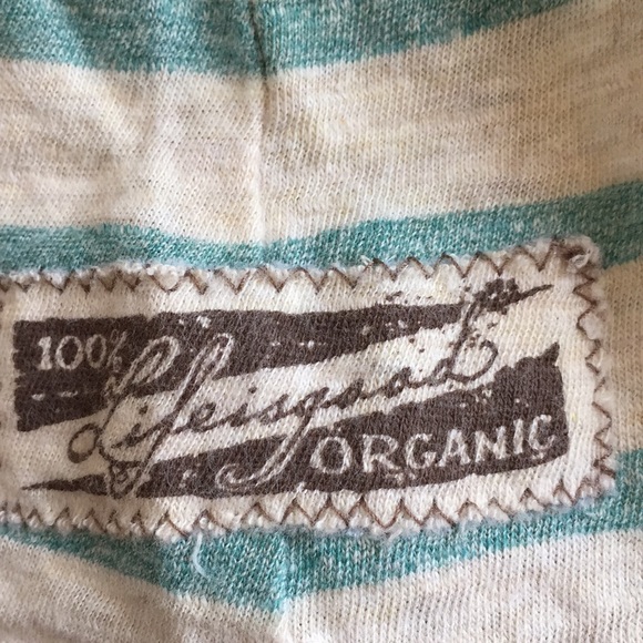 Life is good organic cotton striped scoop neck T - Picture 3 of 7